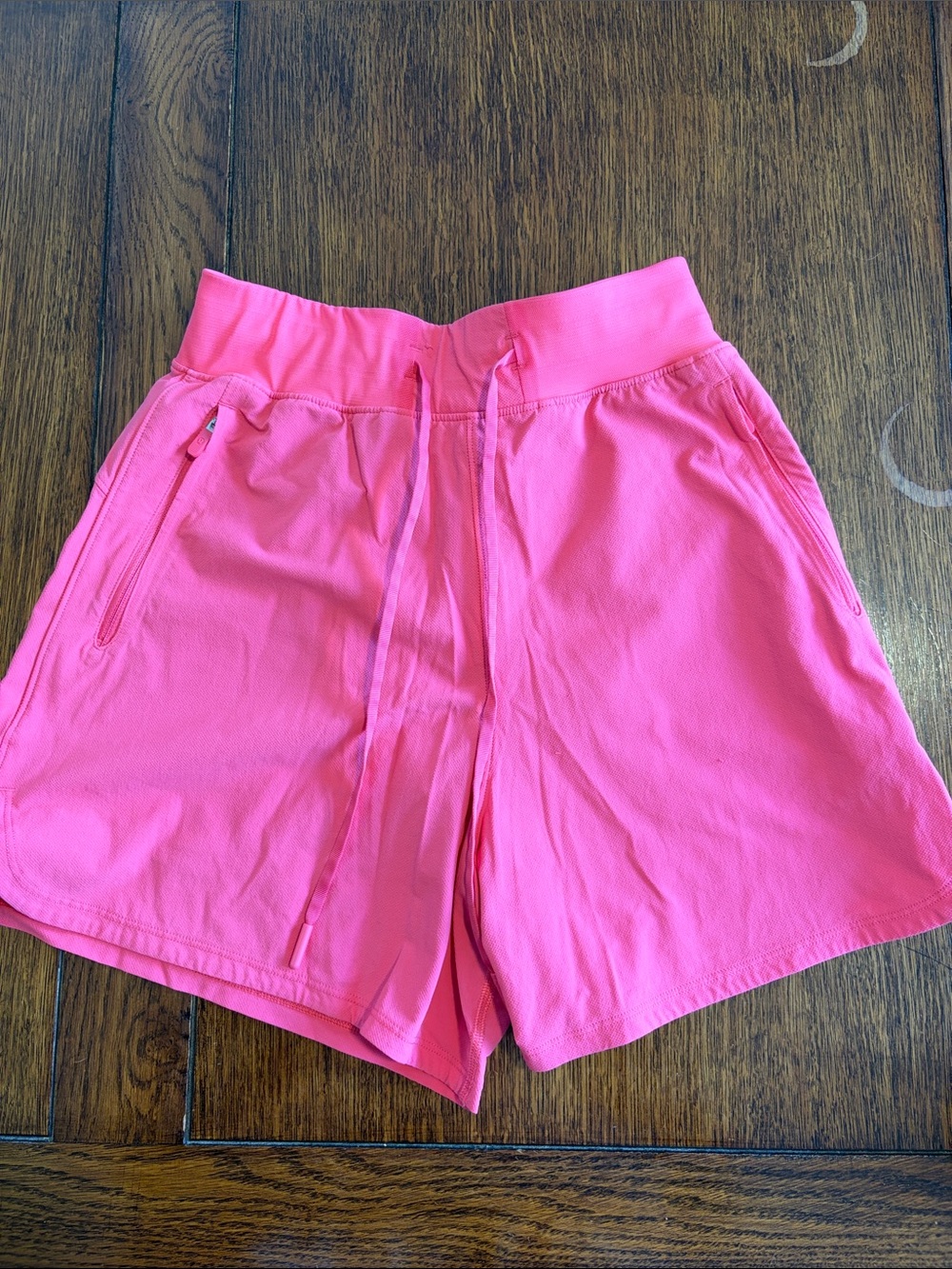Lululemon Bright coral Pink Drawstring Active Shorts 2